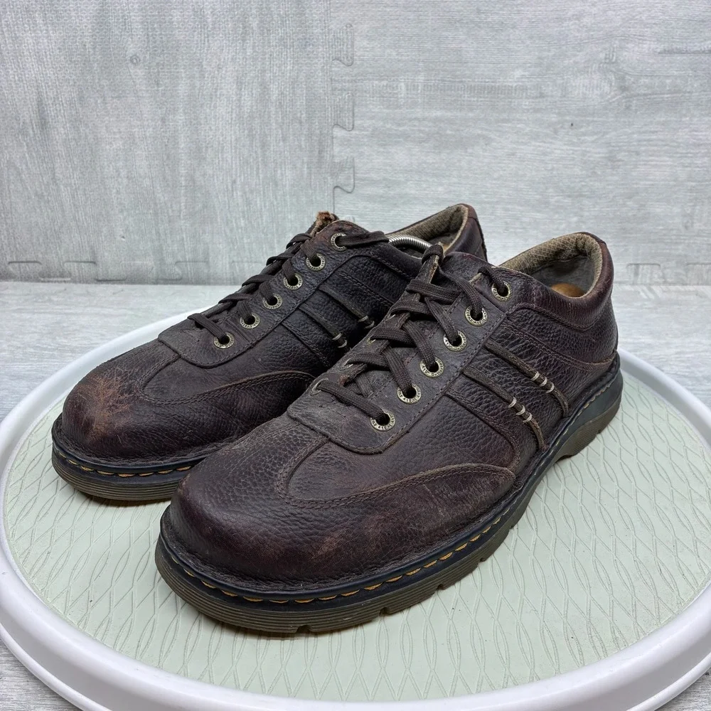 Dr. Martens Dark Brown Leather Lace-Up Oxfords